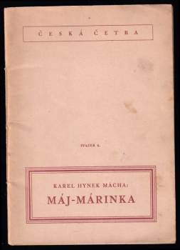 Karel Hynek Mácha: Máj ; Márinka