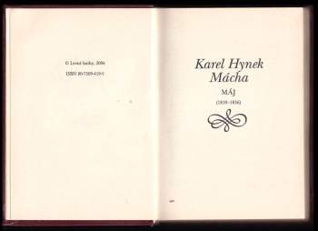Karel Hynek Mácha: Máj, Kytice