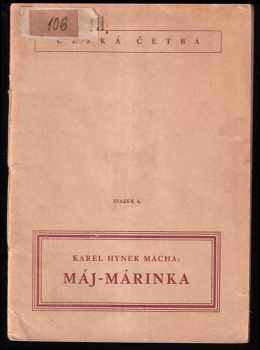 Máj - Marinka - Karel Hynek Mácha (1944, Školní nakladatelství pro Čechy a Moravu) - ID: 166381