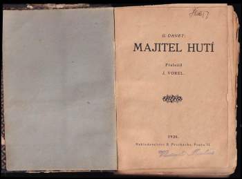 Georges Ohnet: Majitel hutí