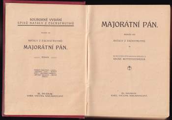 Nataly von Eschstruth: Majorátní pán