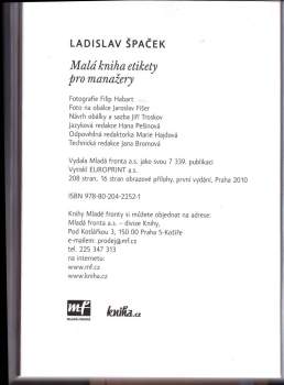 Ladislav Špaček: Malá kniha etikety pro manažery