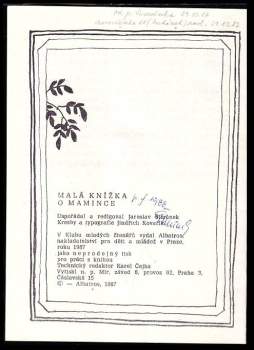 Jaroslav Seifert: Malá knížka o mamince