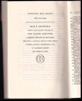 Anna Magdalena Bach: Malá kronika
