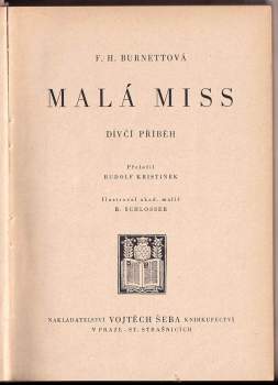 Frances Hodgson Burnett: Malá miss