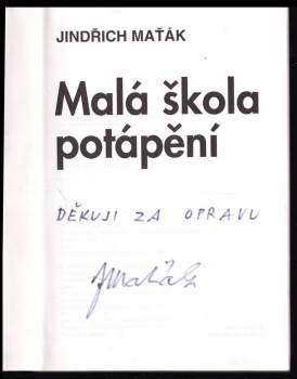 Jindřich Maťák: Malá škola potápění