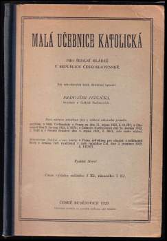 Malá učebnice katolická pro školní mládež v republice Československé