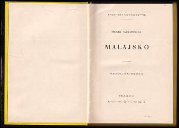 Henri Fauconnier: Malajsko
