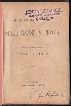 Charles Baudelaire: Malé básně v prose