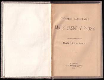 Charles Baudelaire: Malé básně v prose