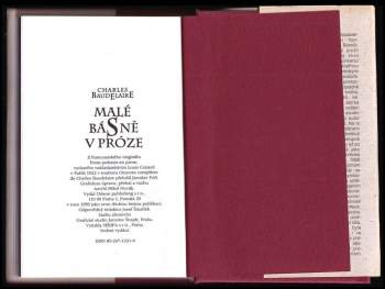 Charles Baudelaire: Malé básně v próze