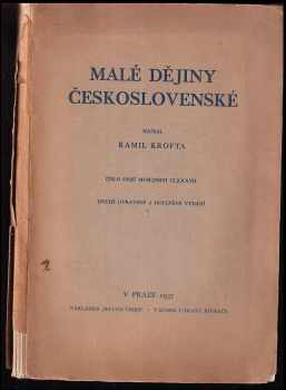 Malé dějiny československé - Kamil Krofta (1937, Matice česká) - ID: 498661