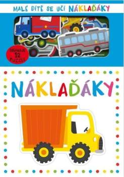 Malé dítě se učí náklaďáky