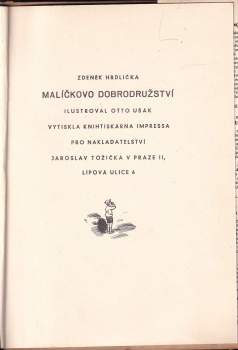 Zdeněk Hrdlička: Malíčkovo dobrodružství