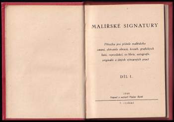 Václav Rytíř: Malířské signatury