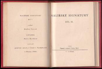 Václav Rytíř: Malířské signatury