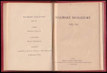 Václav Rytíř: Malířské signatury