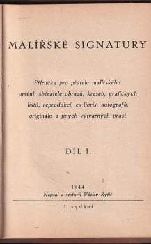 Václav Rytíř: Malířské signatury