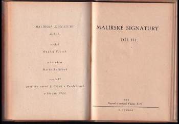 Václav Rytíř: Malířské signatury