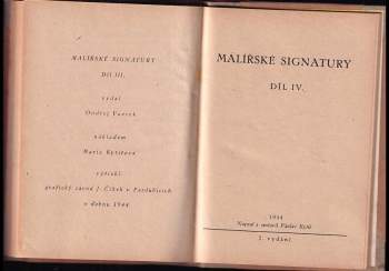 Václav Rytíř: Malířské signatury