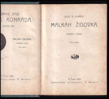 Josef Deograt Konrád: Malkah Židovka