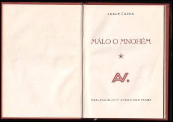 Josef Čapek: Málo o mnohém
