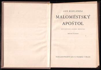 Jan Klecanda: Maloměstský apoštol