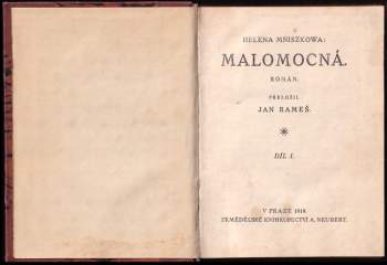 Helena Mniszkówna: Malomocná