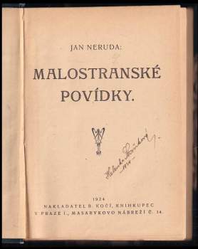 Jan Neruda: Malostranské povídky