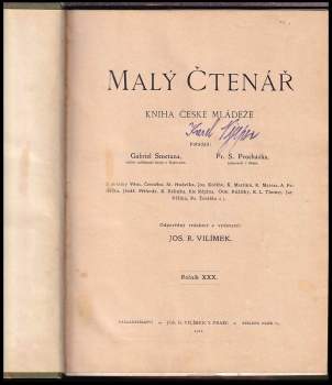 Josef Mánes: Malý čtenář, KOMPLETNÍ ROČNÍK XXX.