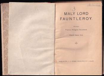 Frances Hodgson Burnett: Malý lord Fauntleroy