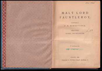 Frances Hodgson Burnett: Malý lord Fauntleroy