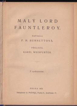 Jan Dlouhý: Malý lord