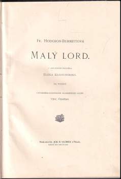 Frances Hodgson Burnett: Malý lord