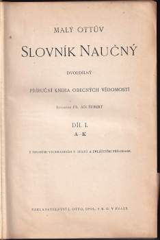 Jan Otto: Malý Ottův slovník naučný dvoudílný