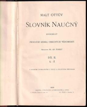 Jan Otto: Malý Ottův slovník naučný dvoudílný
