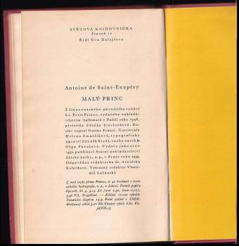 Antoine de Saint-Exupéry: Malý princ