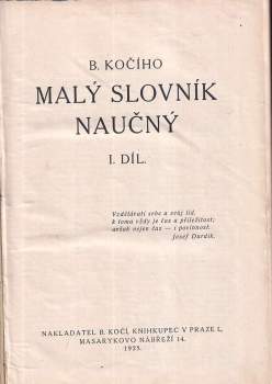 Bedřich Kočí: Malý slovník naučný
