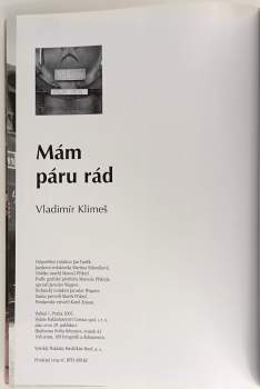 Vladimír Klimeš: Mám páru rád