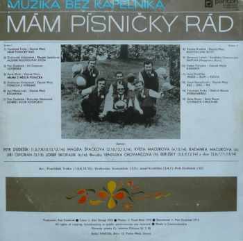 Muzika Bez Kapelníka: Mám Písničky Rád