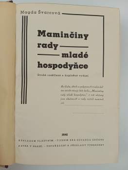 Magda Švarcová: Maminčiny rady mladé hospodyňce