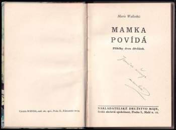 Marie Walevská: Mamka povídá