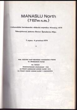 Blahoslav Braun: Manaslu North (7157 m n.m.)