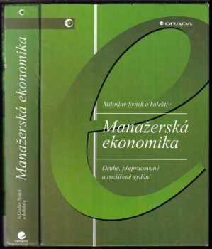 Miloslav Synek: Manažerská ekonomika