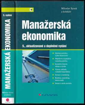 Miloslav Synek: Manažerská ekonomika