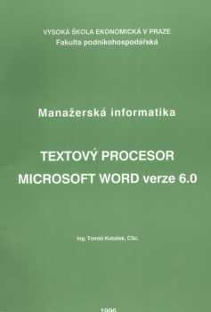 Textový procesor Microsoft Word - verze 6.0