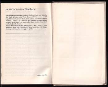 Simone de Beauvoir: Mandaríni