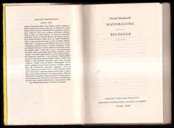 Niccolò Machiavelli: Mandragora ; Belfagor