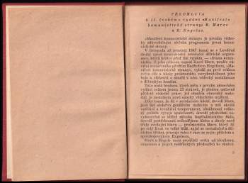 Karl Marx: Manifest komunistické strany ; Stanovy Svazu komunistů ; Dějiny Svazu komunistů