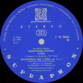 Jan Václav Antonín Stamic: Mannheimské Symfonie
